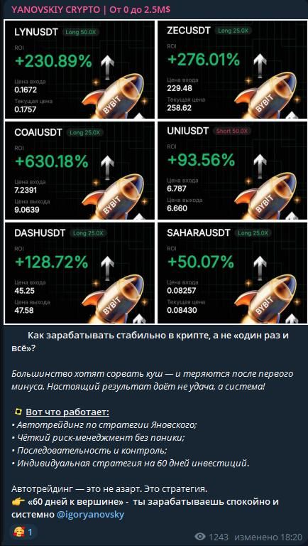 Фейковые отчеты о прибыли на канале